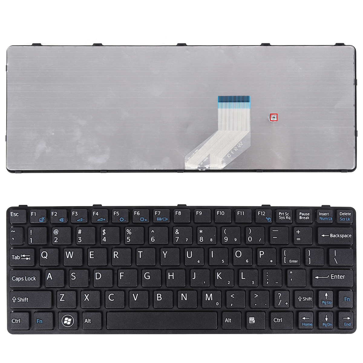 Picture of New Replacement Laptop Keyboard For SONY SVE 11 BLACK FRAME BLACK US Layout